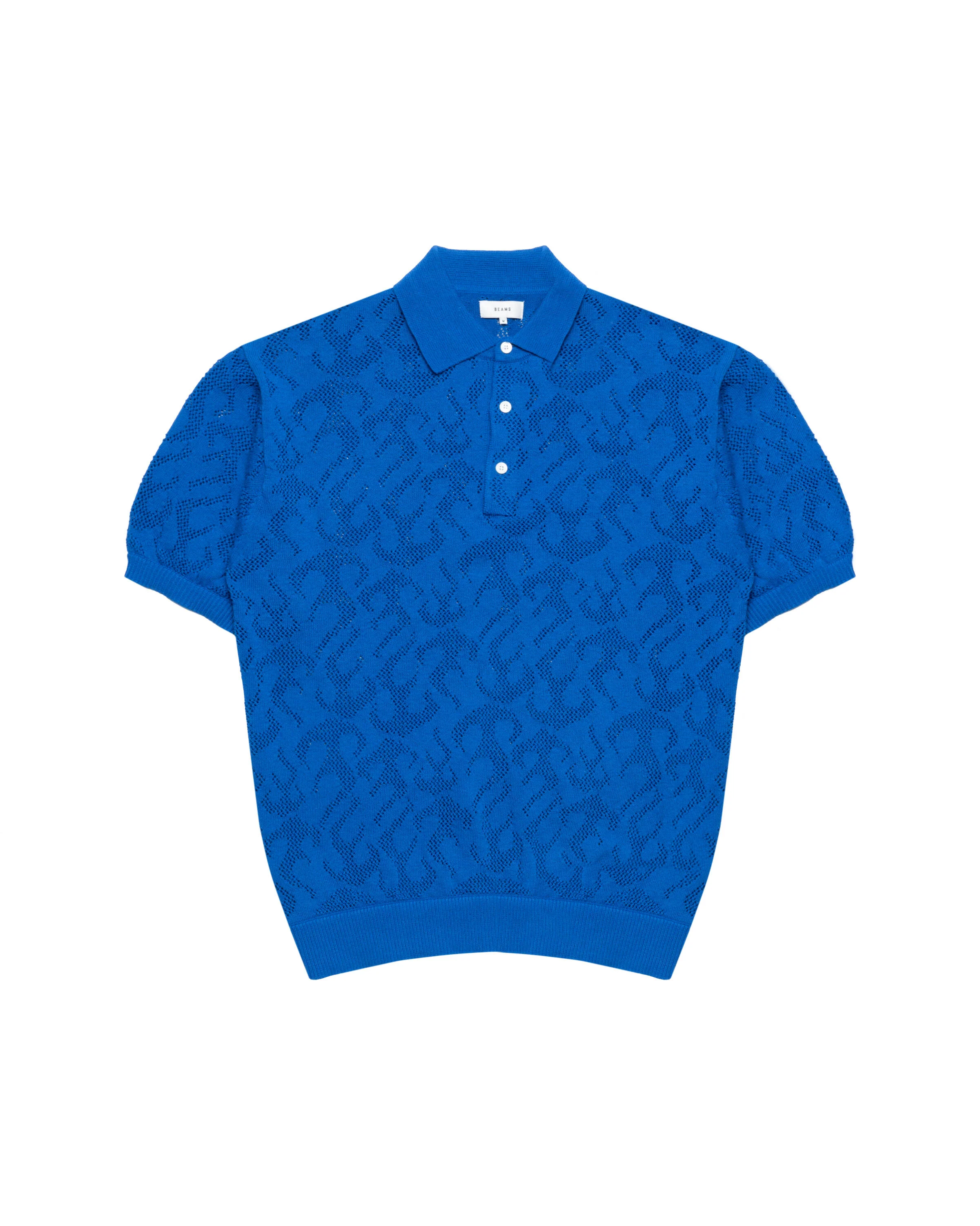 Beams 12 Gauge Mesh Polo Shirt