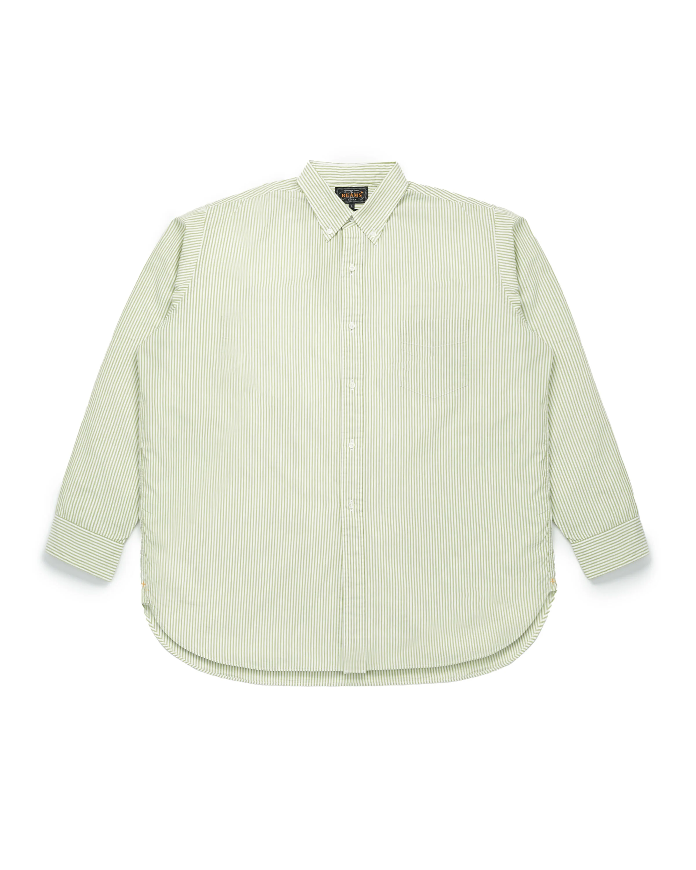 Beams+ B.D. Cotton Silk Block Stripe Classic Fit