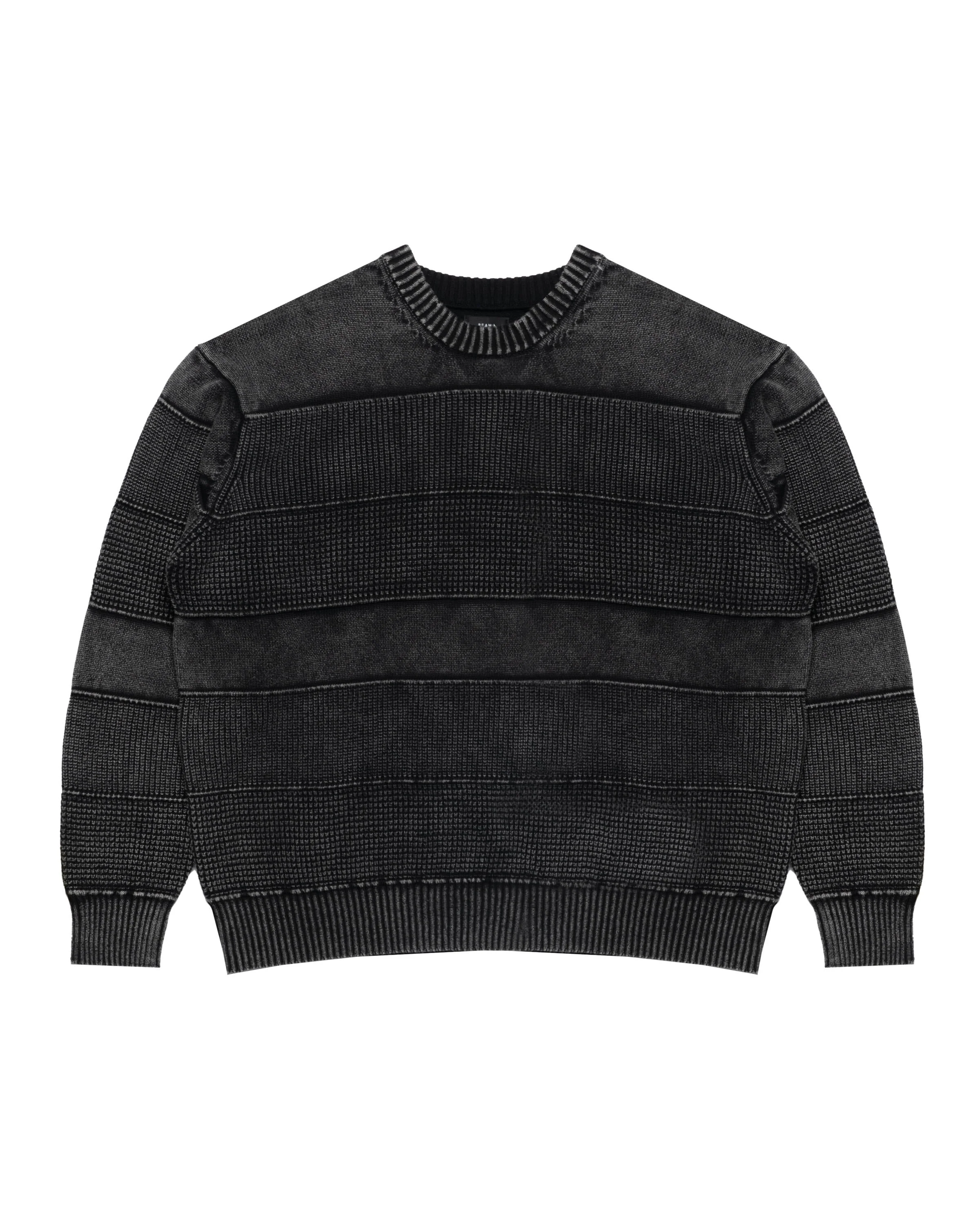 BEAMS SNOW WASH CREW NECK