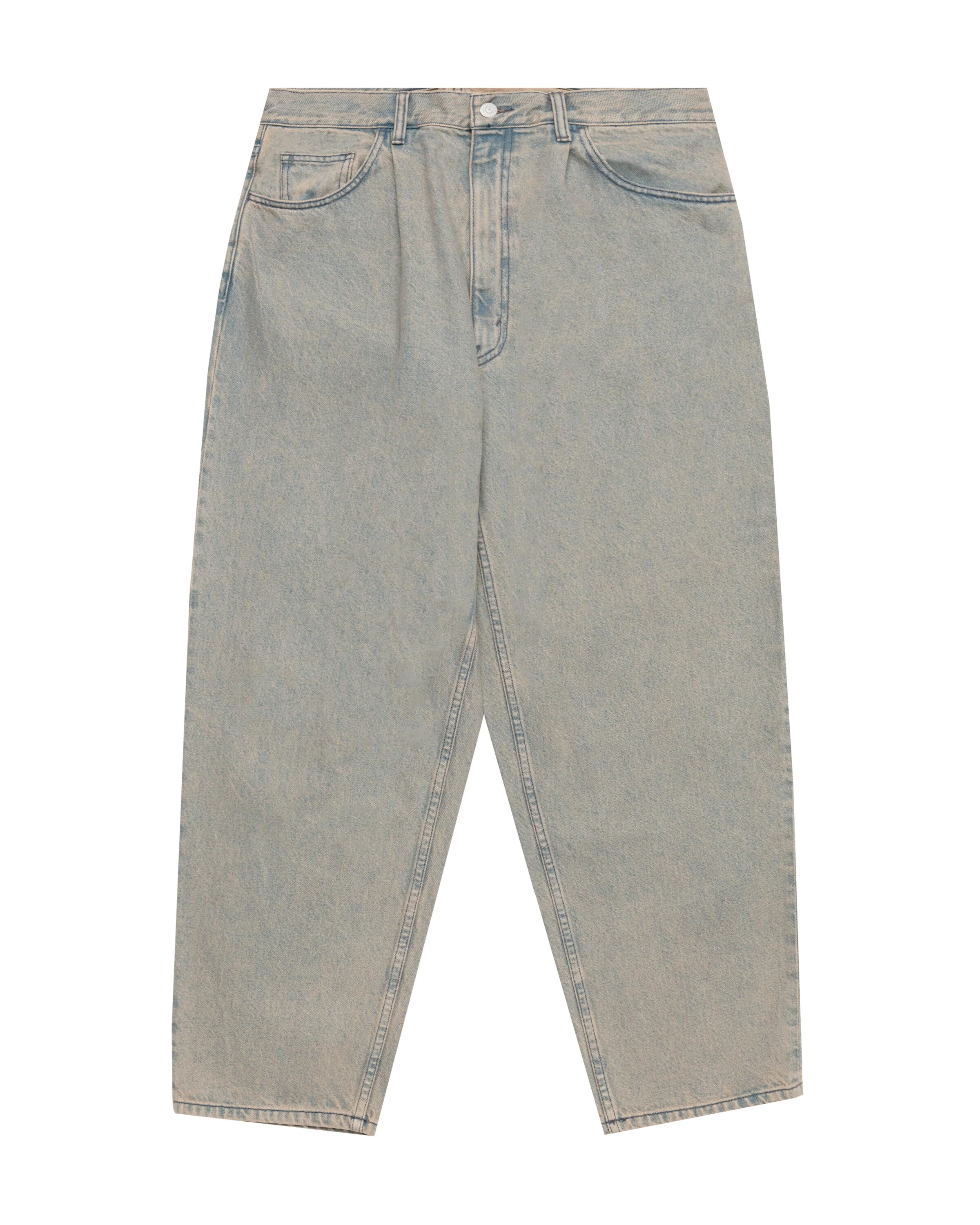 Beams WIDE TAPERED DENIM PANTS