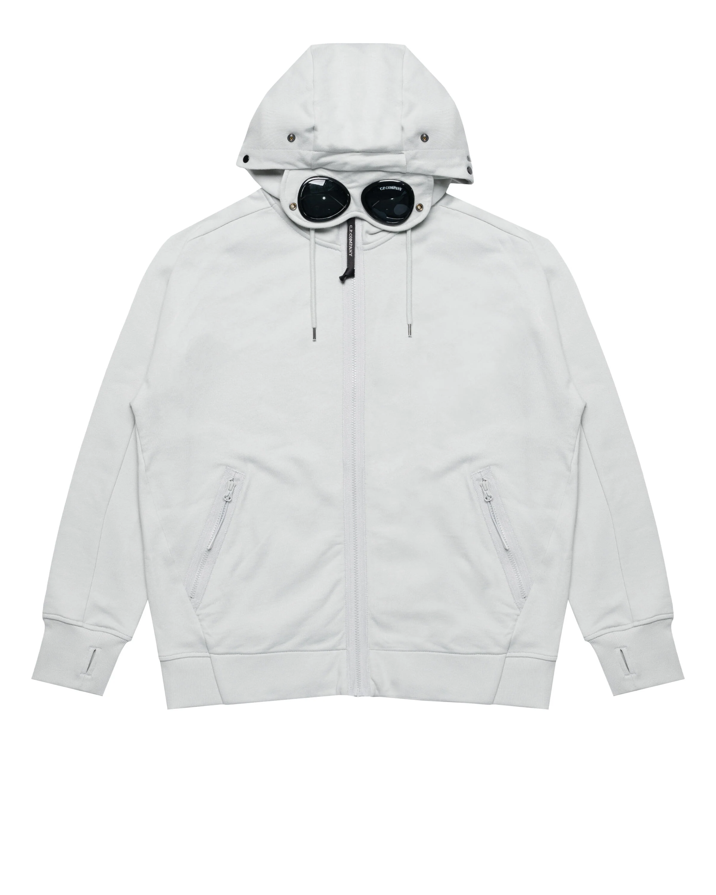 C.P. Company DIAGONAL RAISED FLEECE GOGGLE ZIPPED HOODED SWEATS