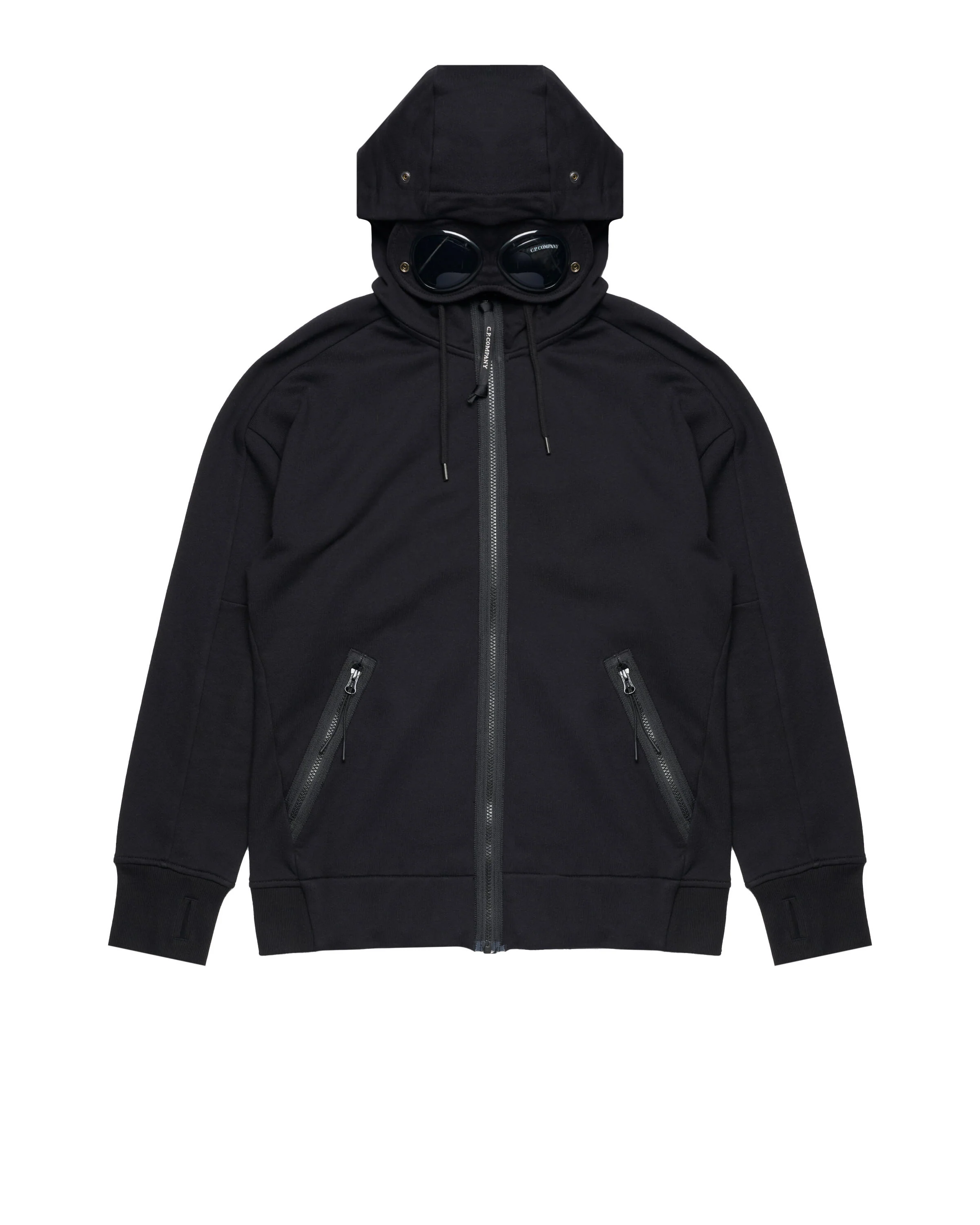 C.P. Company DIAGONAL RAISED FLEECE GOGGLE ZIPPED HOODIE