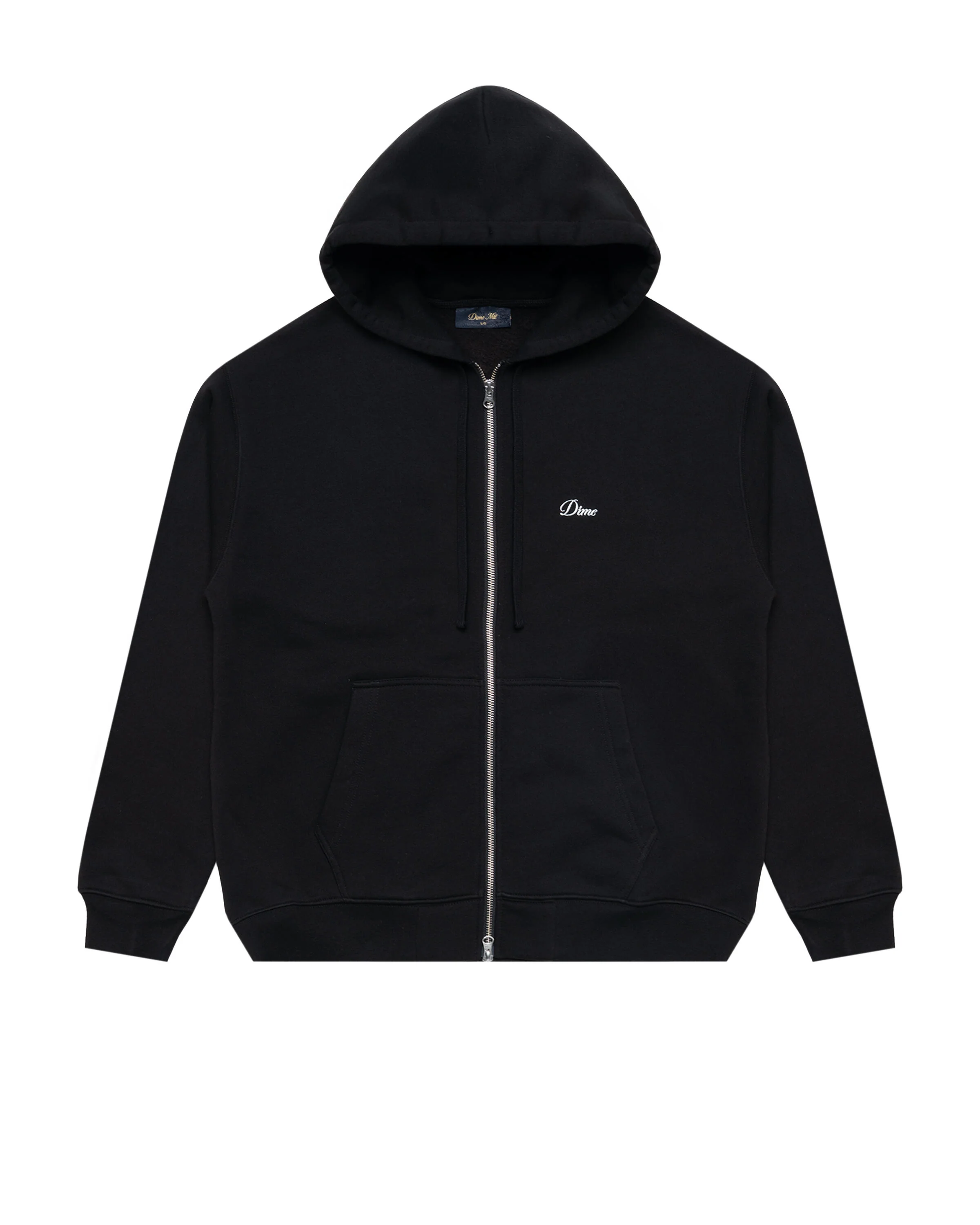 Dime Cursive Small Logo Zip Hoodie