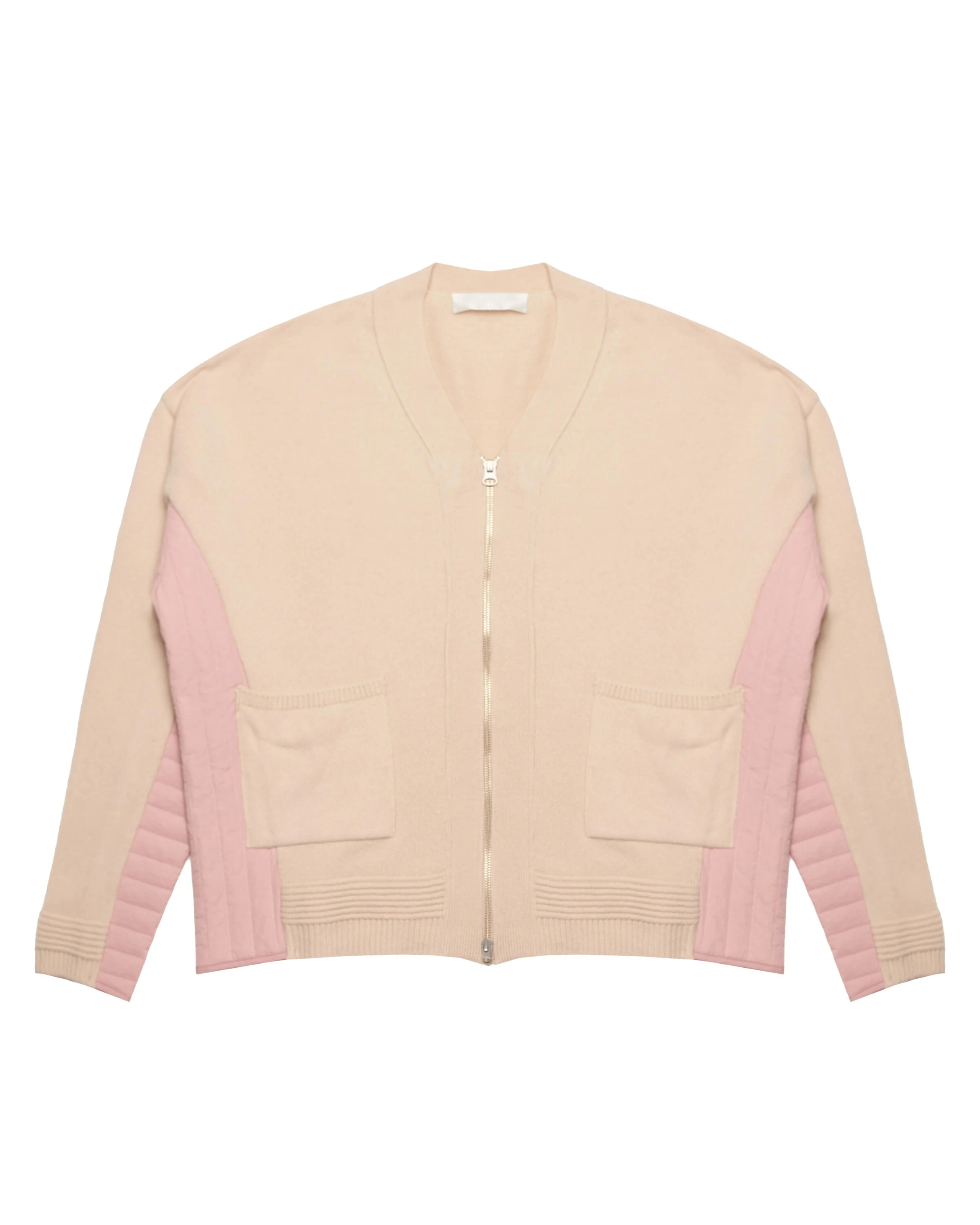 HGBB STUDIO Salmon Knit Zip-Up