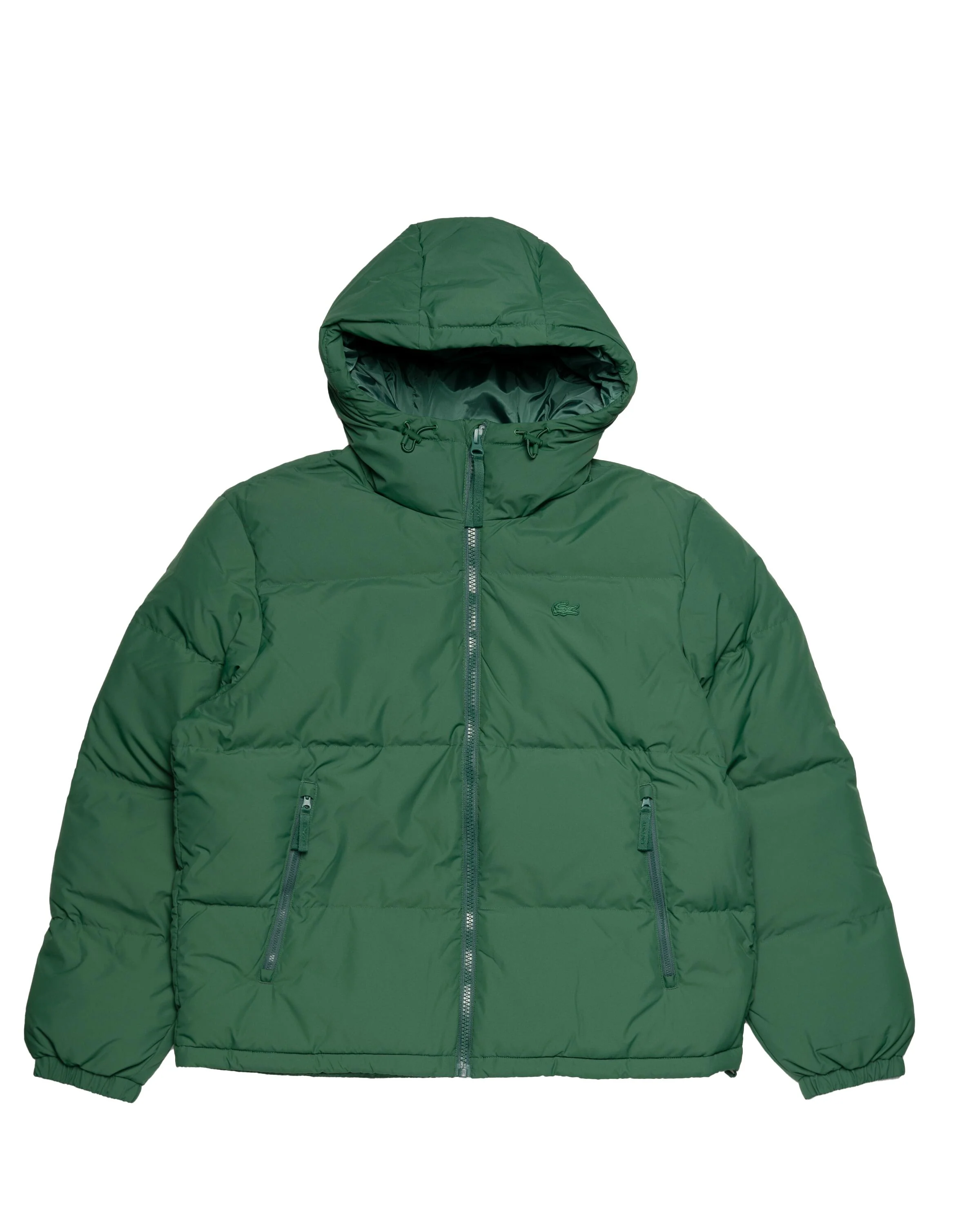 Lacoste Hooded Lightweight Quilted Zip Jacket
