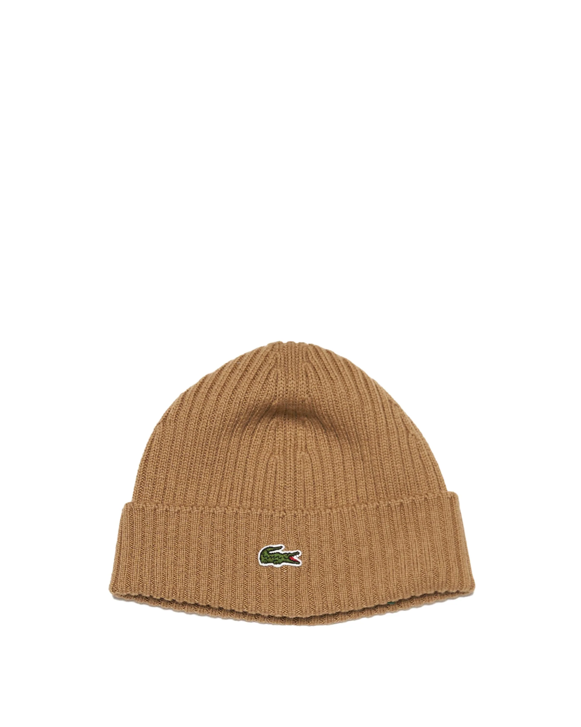 Lacoste Ribbed Wool Beanie