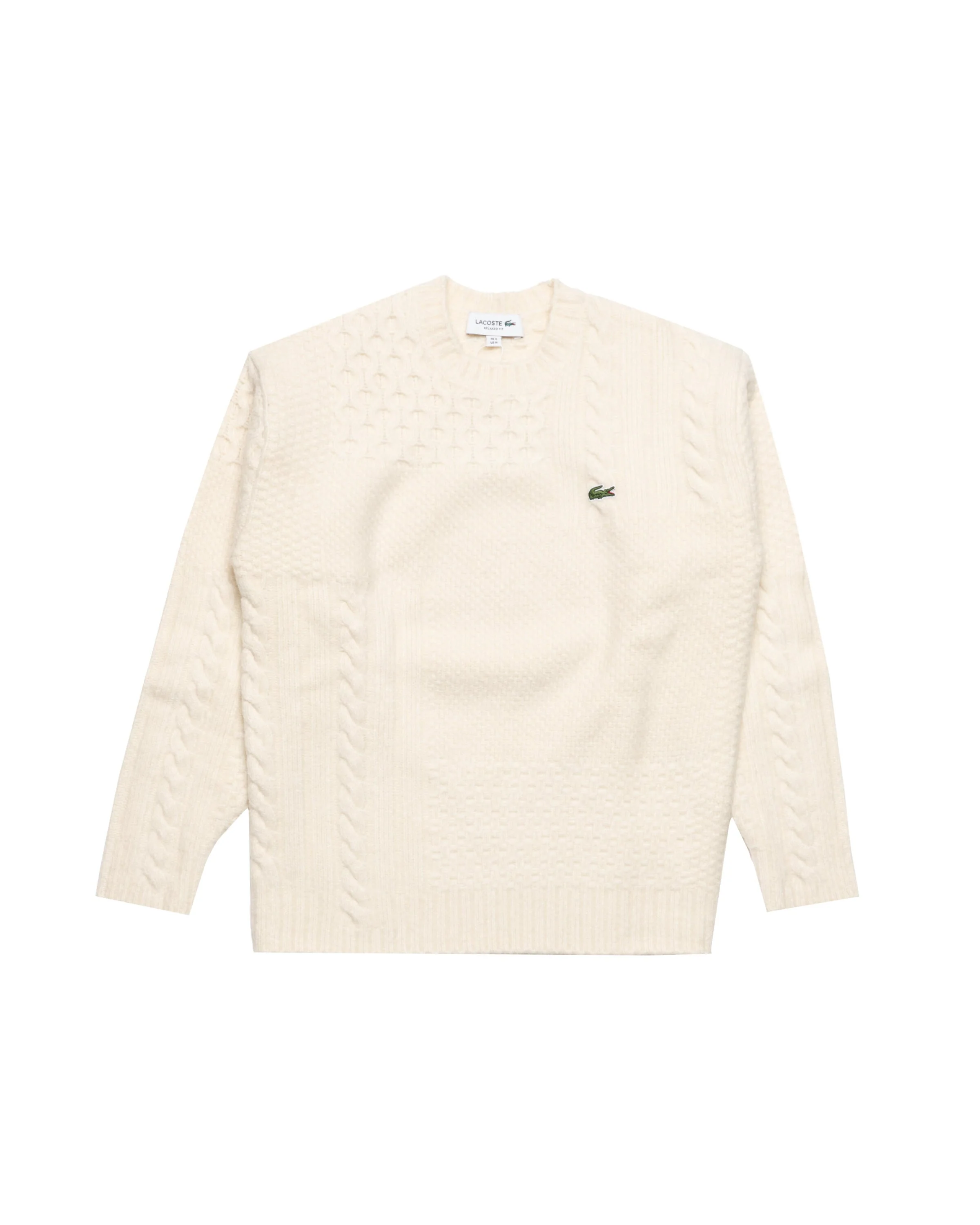 Lacoste Patchwork Effect Wool Sweater