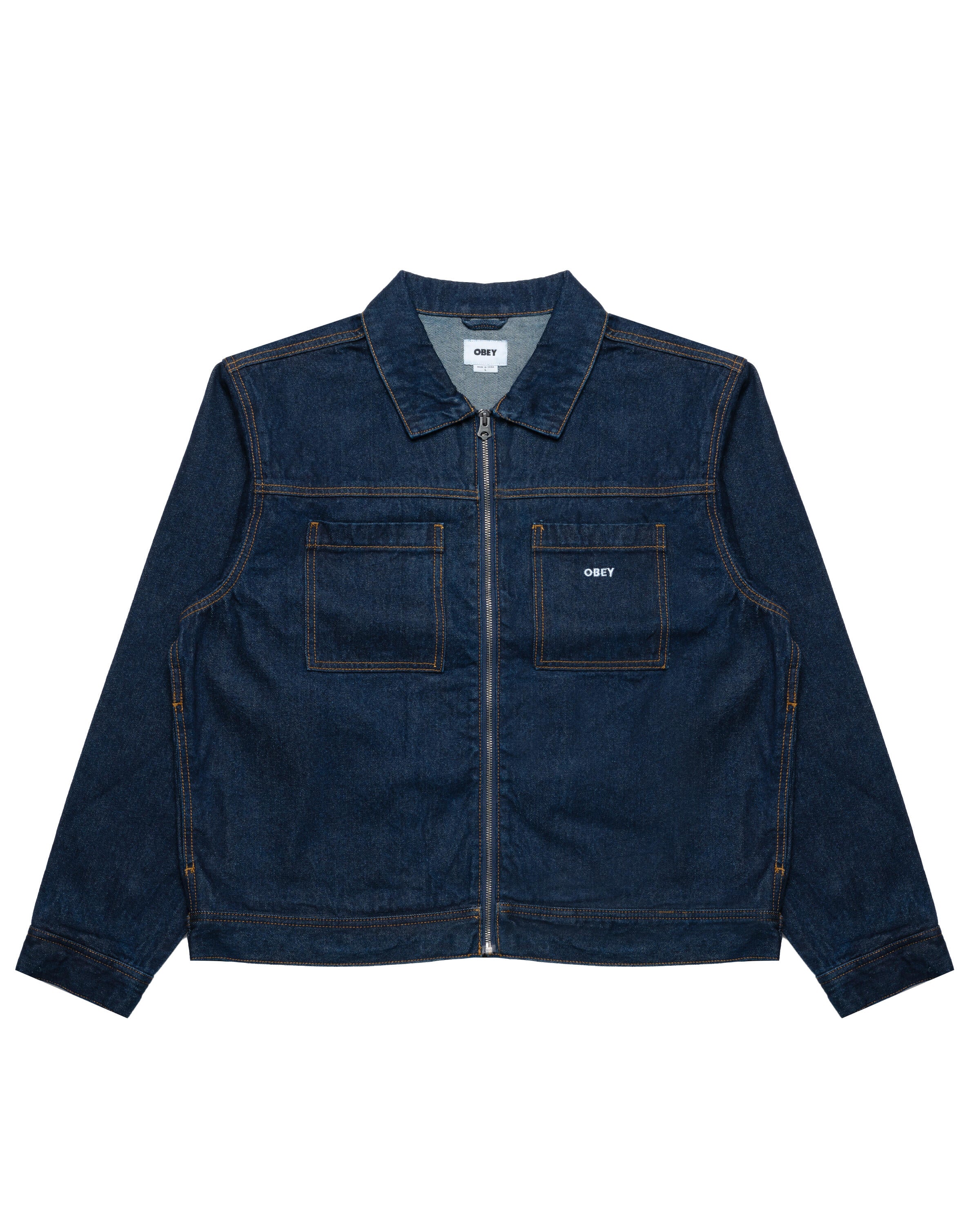 Obey ICON HARDWORK ZIP UP DENIM JACKET