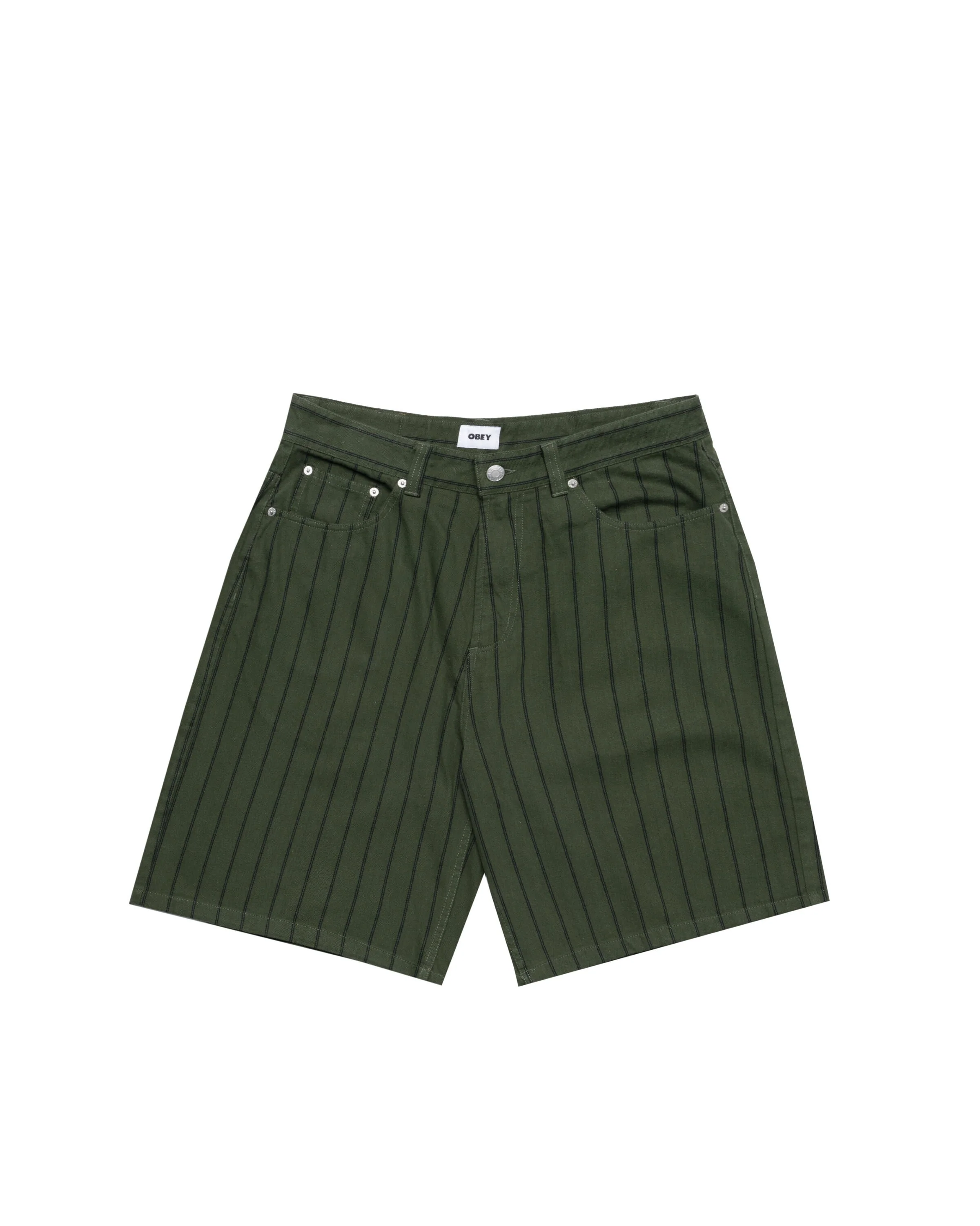 Obey STRIPE BAGGY DENIM SHORT