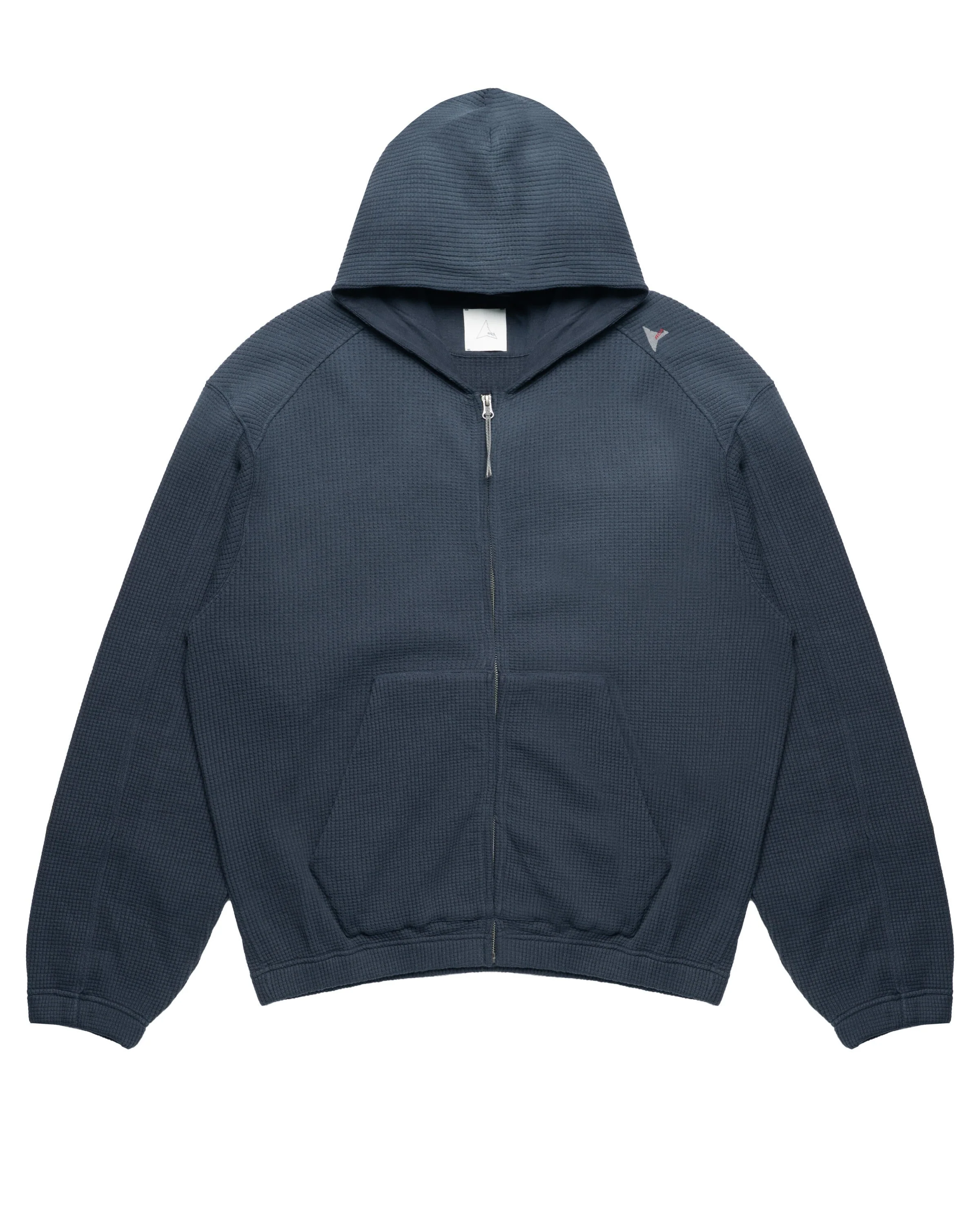 ROA Bee Sun Faded Organic Waffle Zip Up Hoodie