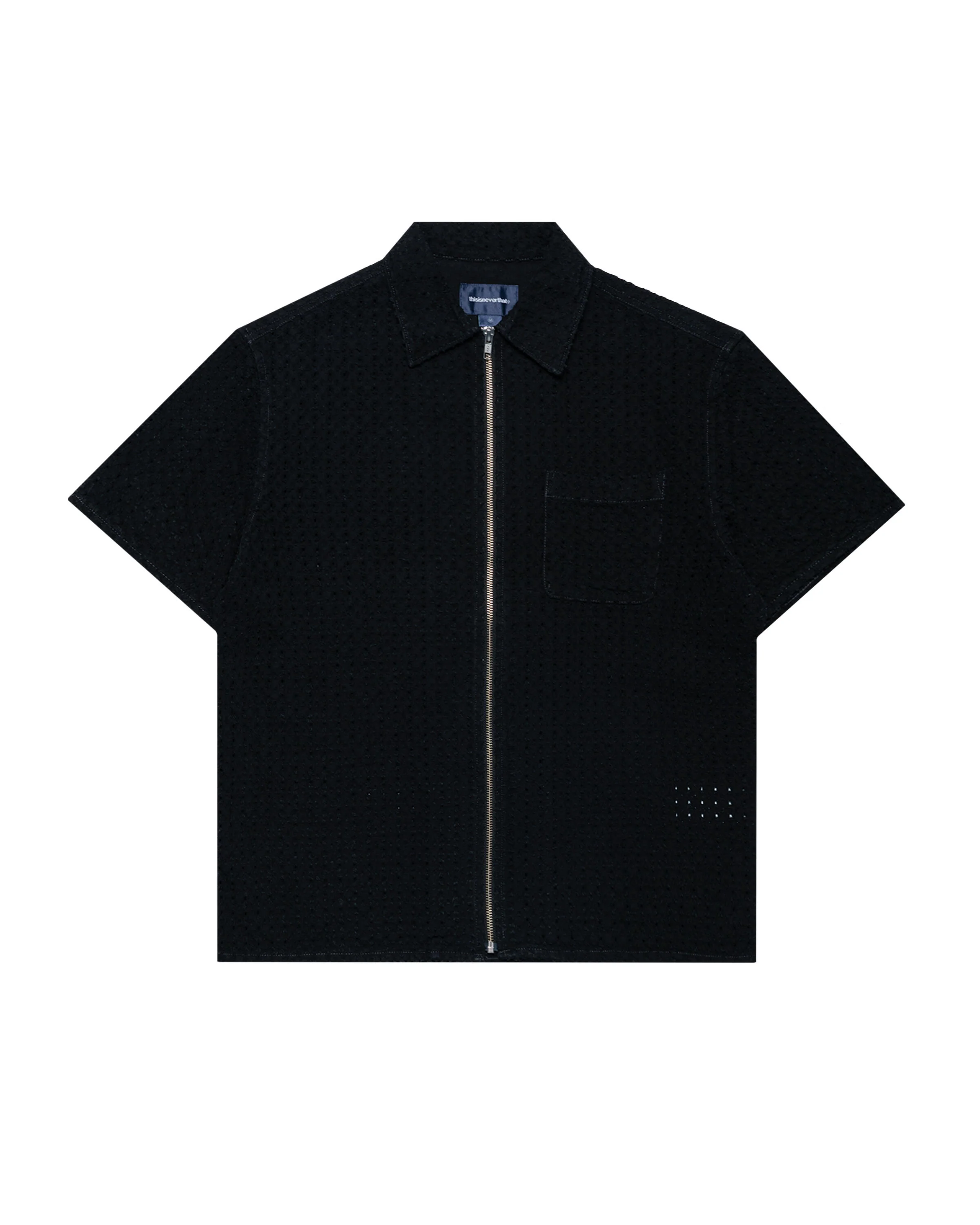 thisisneverthat Damaged Denim Zip S/S Shirt