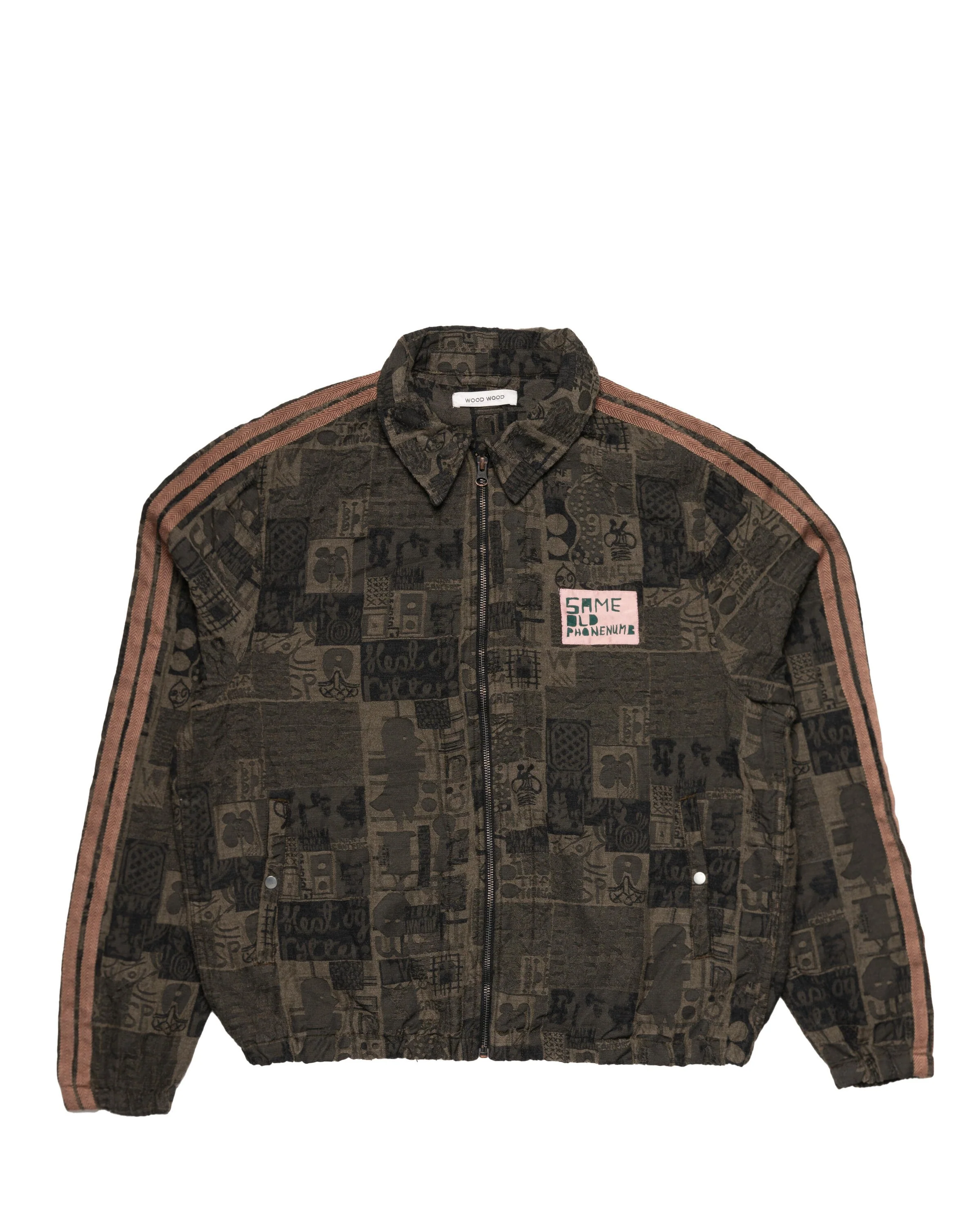 WOOD WOOD Finn Collage jacquard shirt