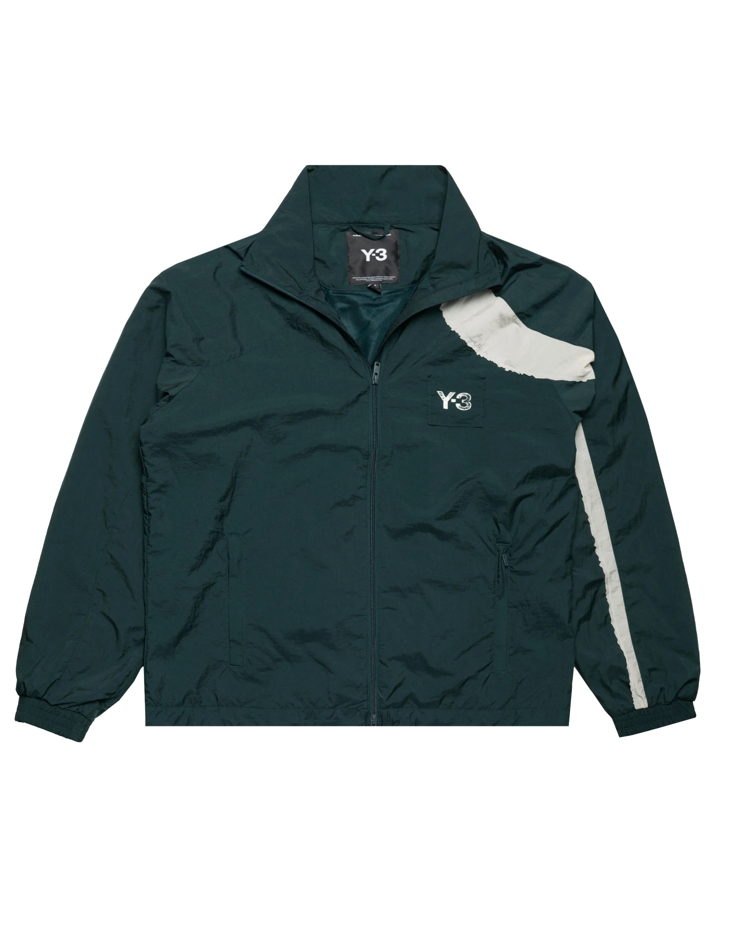 Y-3 RAW EDGE 3 STRIPES NYLON SHELL JACKET